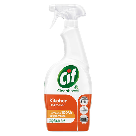 Cif Power & Shine Cleanboost Dégraissant Cuisine, flacon pulvérisateur 700 ml