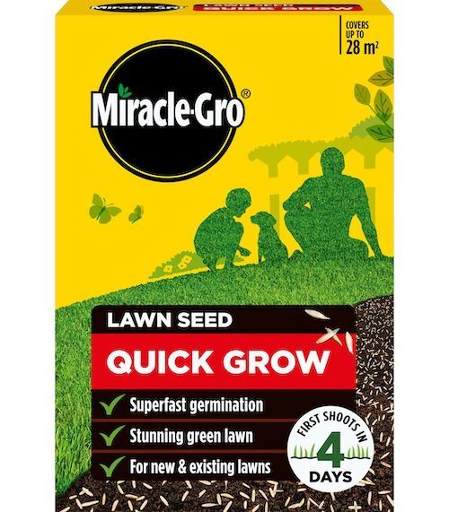 Miracle Gro Evergreen Quick Grow Thick Lawn Seed Fast Germination 16m2 480g