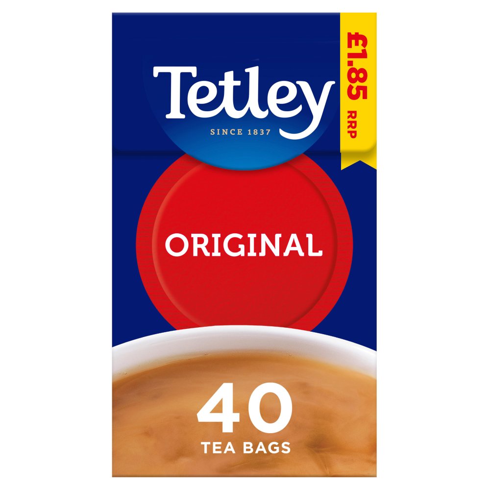 Tetley 40 Sachets de Thé Original 125g