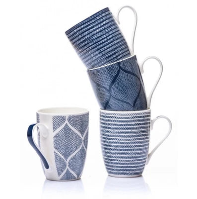 DUNLEVY MUG BLEU TRESSÉ ASSORTI - 12 OZ