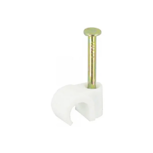 1505 10.0MM CABLE CLIPS 10.0 mm ROUND WHITE 25 PER PACK