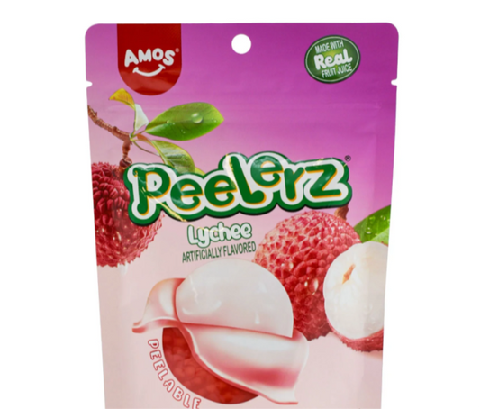 Amos Peelerz Litchi Pélable Gomme 65g