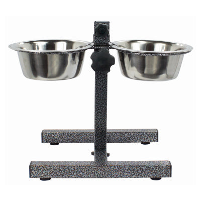 ADJUSTABLE DOUBLE DINER BOWL SET STAINLESS STEEL