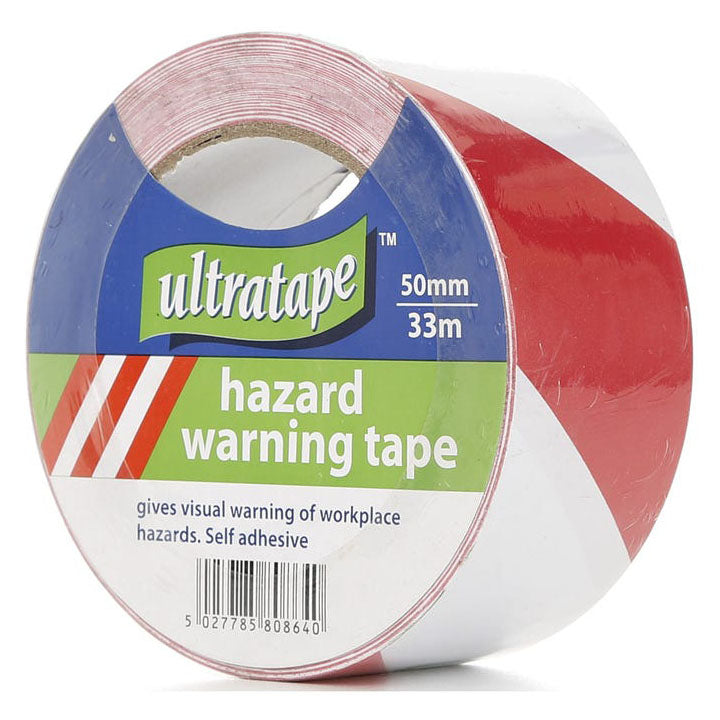 Ruban de signalisation Ultratape 50 mm x 33 m Rouge et Blanc