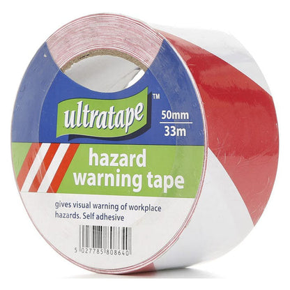 Ruban de signalisation Ultratape 50 mm x 33 m Rouge et Blanc