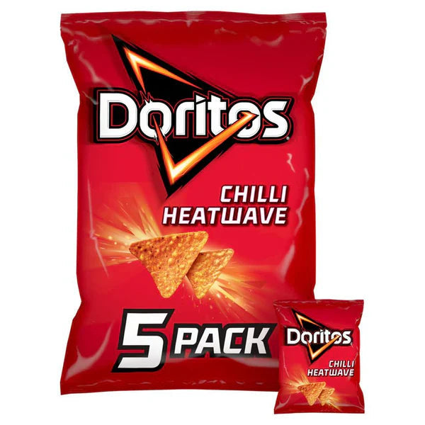 Doritos Chilli Heatwave Tortilla Chips Multipack Crisps 5X30G