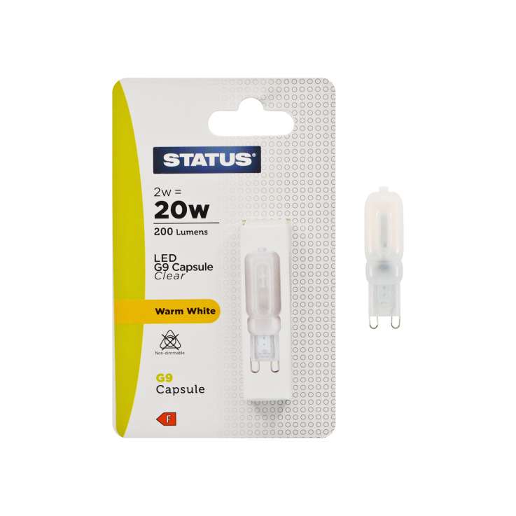 Status LED G9 Capsule Light Bulb (2w=20w) Warm White