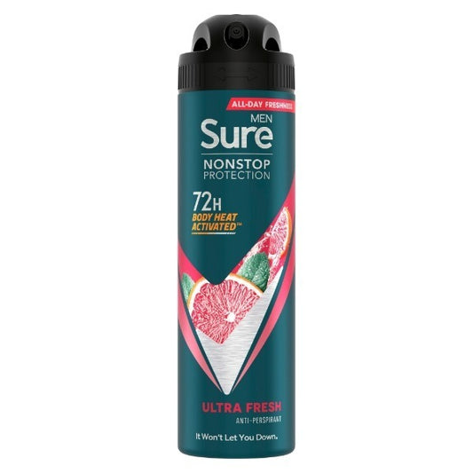 Déodorant atomiseur Sure Non Stop 150ml Ultra Fresh pour hommes