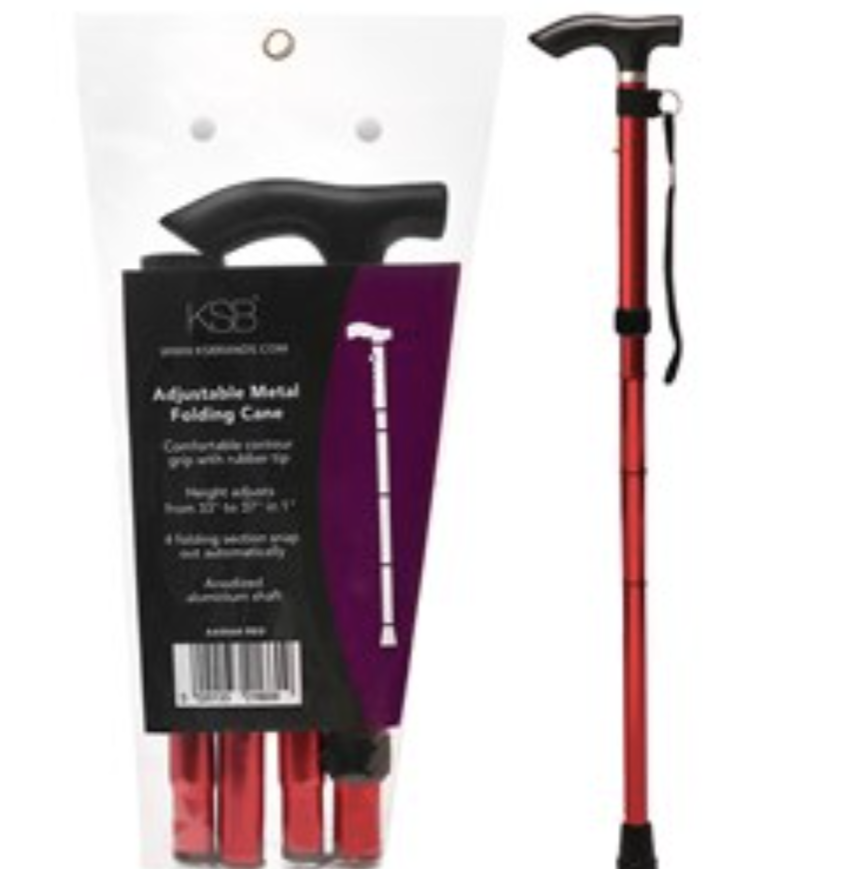 FOLDABLE ALUMINIUM WALKING STICK
85-87CM RED