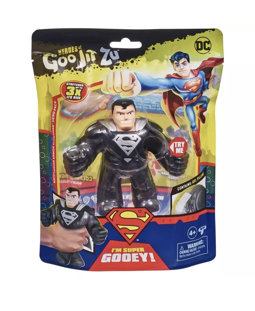 Kryptonian Armour Superman Goo jit Zu DC S4 Kids 4.5" Action Figure Toy Ages 4+