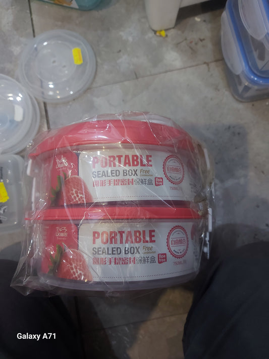Portable Sealed Boxed Round 2pk 750ml Assorted colors