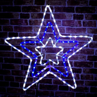 Christmas Workshop LED Lights 120 Blue & White 5M Star Flashing Rope Xmas Decoration