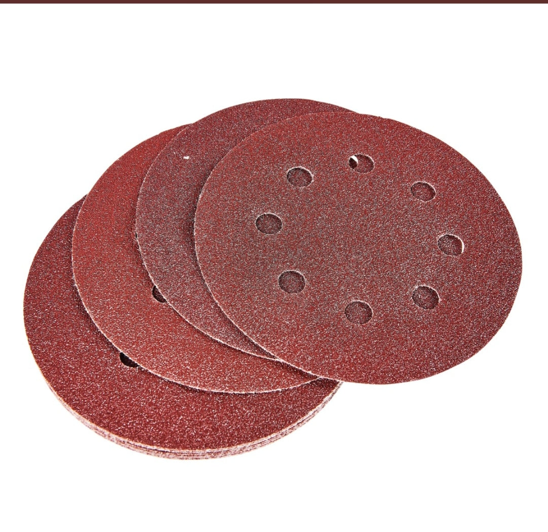 Amtech Pack of 10 P80 grit circular sanding sheets (115mm diameter)