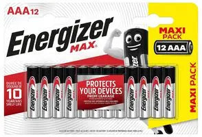 Energizer MAX®, AAA, Piles alcalines, 1,5 V, Lot de 12