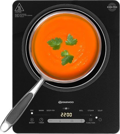 Table de cuisson à induction Daewoo 2200W, une plaque de cuisson autonome, compacte, à poser