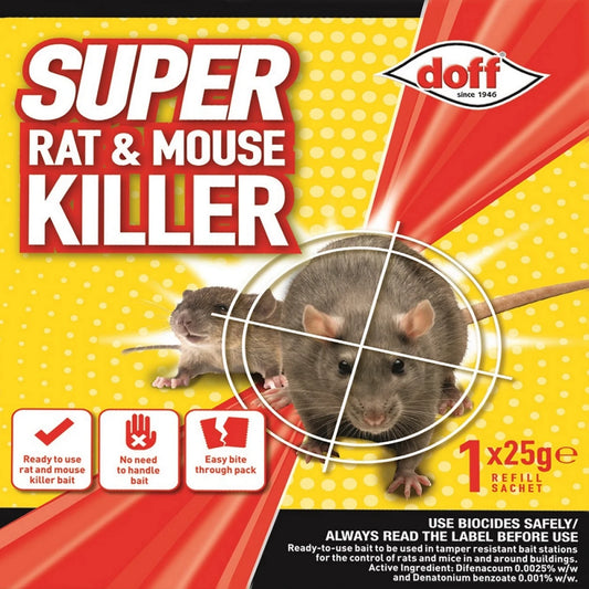 Recharge de raticide et souricide Doff Super II, lot de 1