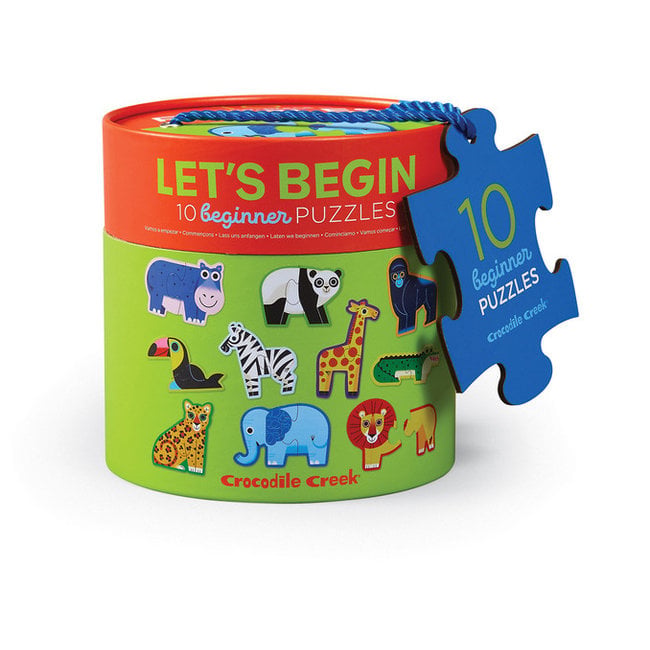 Crocodile Creek Puzzels 10 Puzzles Jungle Let's Begin 2 years+