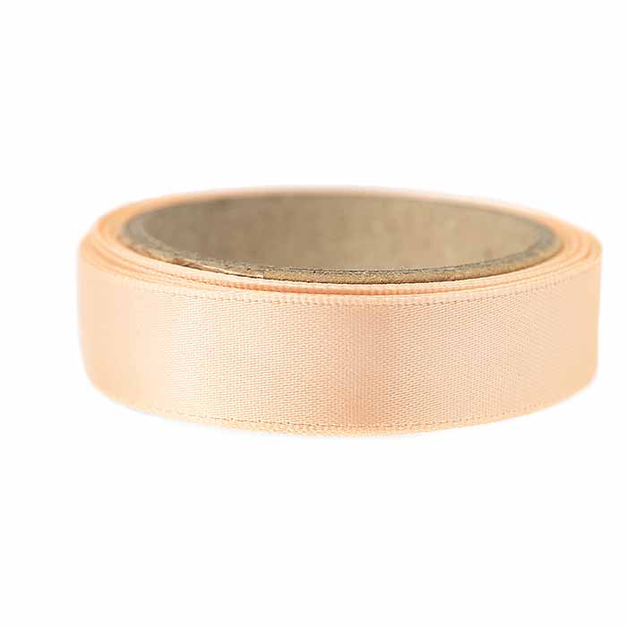 King Cole Peach Ribbon (15mm x 4m). 100% Polyester, Satin Double Sided, 4 metres (approx)