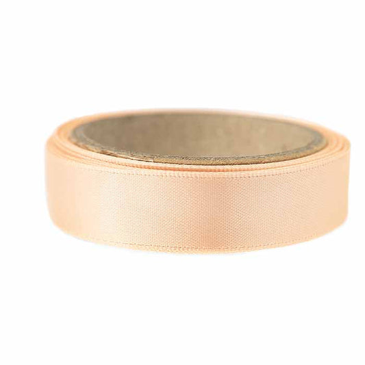 King Cole Peach Ribbon (15mm x 4m). 100% Polyester, Satin Double Sided, 4 metres (approx)