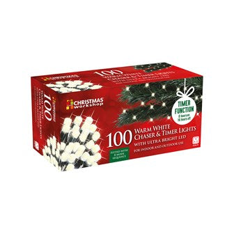 The Christmas Workshop 70909 100 LED Warm White Chaser Christmas Lights