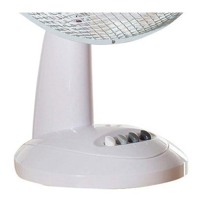 Daewoo 12 Inch Oscillating Desk Fan 3 Speed Settings 40W – White