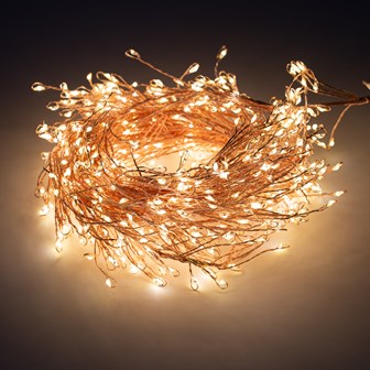 Christmas Workshop 8M 680 Micro LED Rose Gold Cluster String Lights