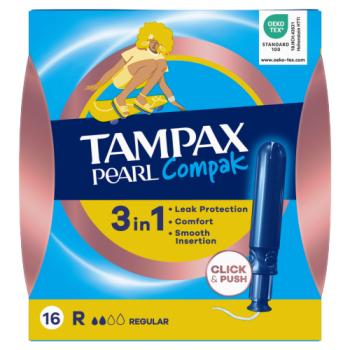 Tampax Pearl Compak Tampons réguliers avec applicateur X 16