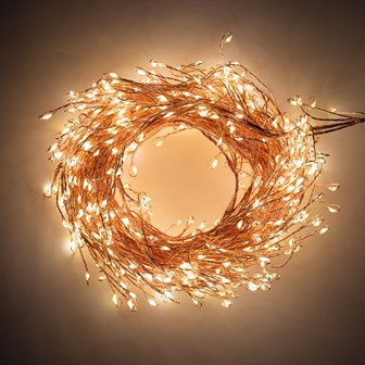 Christmas Workshop 8M 680 Micro LED Rose Gold Cluster String Lights