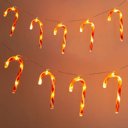 Christmas Workshop 10 Piece Christmas Candy Cane LED Decoration String Lights