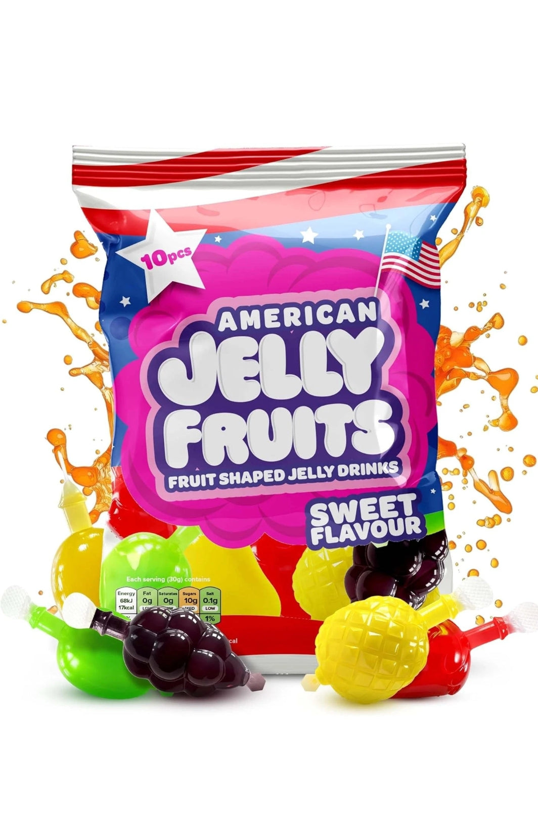 American Jelly Fruits par Byxa – Sachet de 300g | Bonbons gélifiés fruités et moelleux