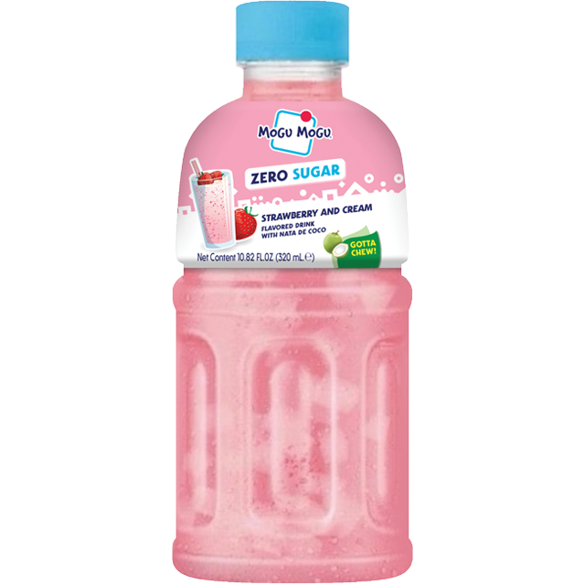 Mogu Mogu Strawberry & Cream Sugar free Nata de Coco 320ml