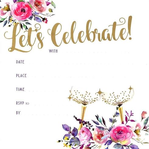 Cartes d'invitation - Lot de 8