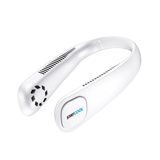 Mini ventilateur de cou sans pales StayCool rechargeable par USB - Blanc