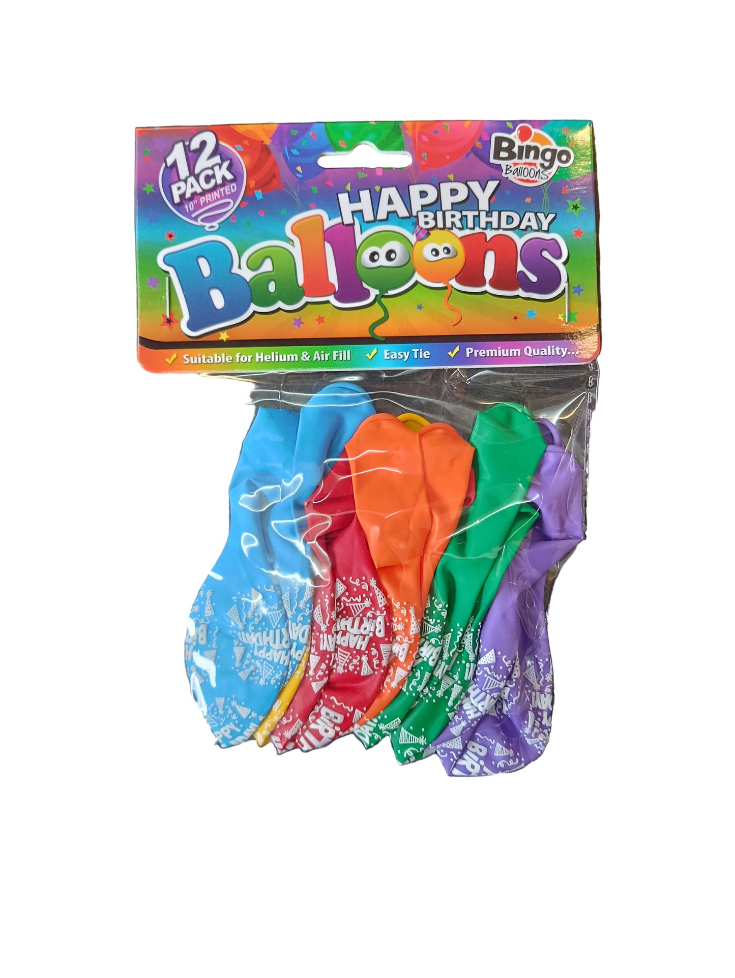 Ballons Joyeux Anniversaire Bingo 12/Paquet