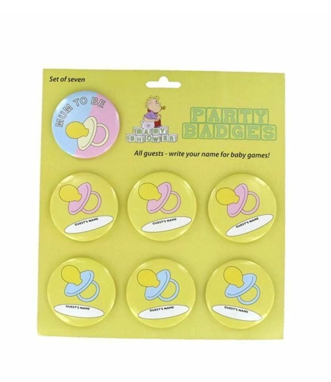 Badges de fête prénatale
