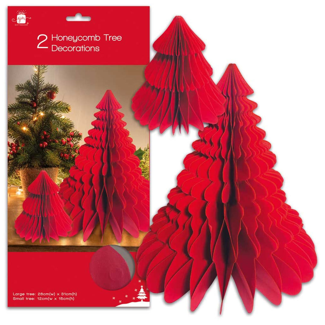 Giftmaker Honeycomb Pk of 2  Christmas Tree Decorations