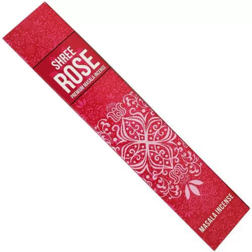 Bâtonnets d'encens biologiques Shree Rose
