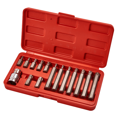 AMTECH Jeu de 15 embouts et douilles TORX