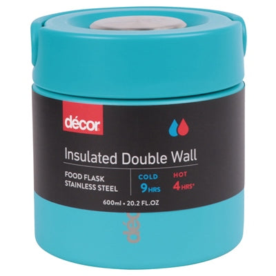 VACCUM FOOD FLASK 600ML TURQUOISE