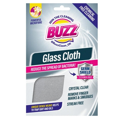 Buzz Microfibre Glass Cloth with Germ Shield
