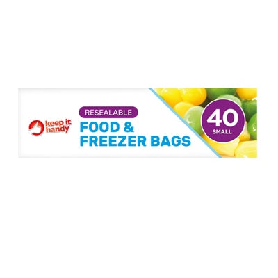Resealable Food and Freezer Bags Small 40pk