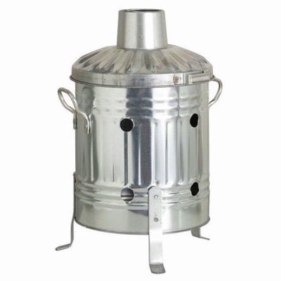 MINI INCINÉRATEUR MÉTALLIQUE ET COUVERCLE