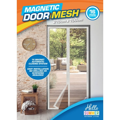 HELLO SUMMER MAGNETIC MESH DOOR WHITE