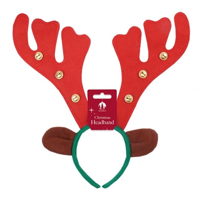 Plush XMAS Reindeer Antlers with Bells