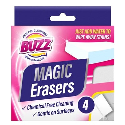 Buzz Sponge Erasers 4pk