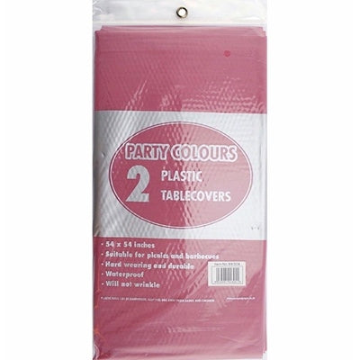 PPS Burgundy 2 PLASTIC TABLE COVERS 54x54inches