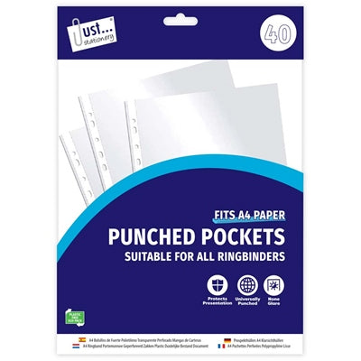 A4 PUNCH POCKETS 40 pockets