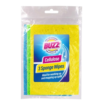 Éponges de cellulose Buzz (paquet de 3)