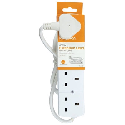 KINGAVON 4 WAY EXTENSION LEAD 1M