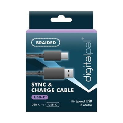 Digital Pal USB C Sync and Charge Cable 2m Braided